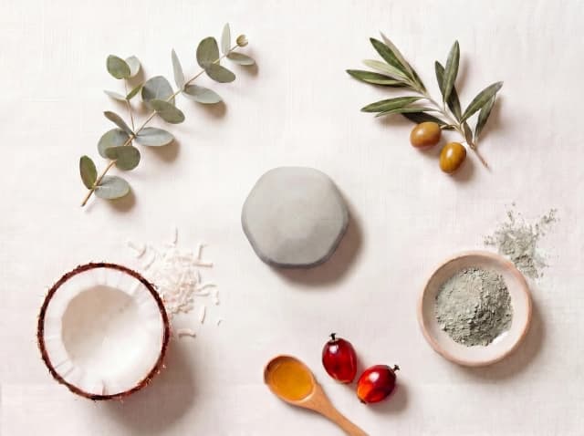 Split bar with formula ingredients flat-lay
