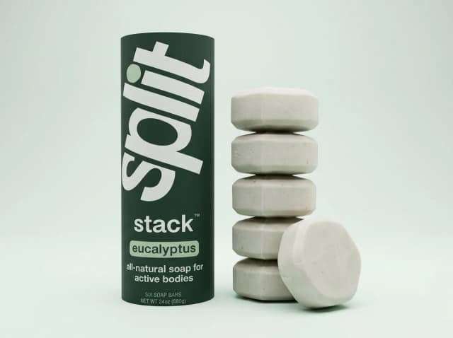 Split Stack packaging with soap bars